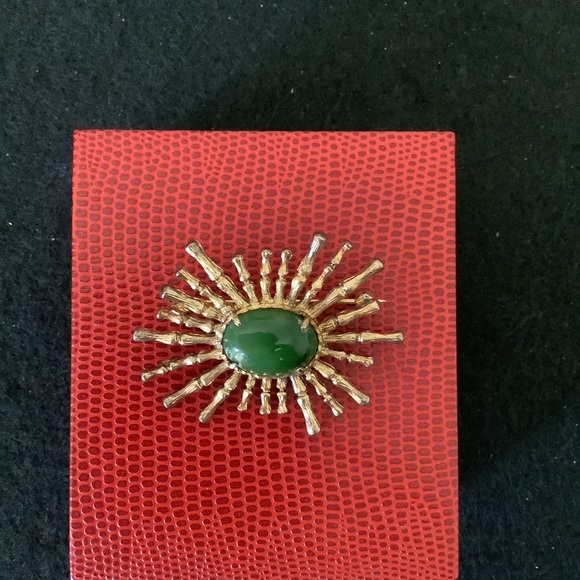 Vintage 14KT yellow gold over sterling brooch. - Picture 1 of 7